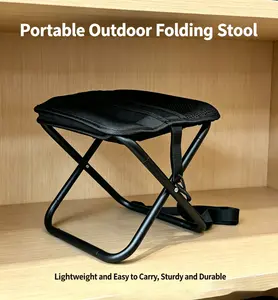 Mini Foldable Stool Portable Outdoor Seat Heavy Duty Collapsible Chair for Car Trunk Camping Fishing Picnic Travel Lightweight Pocket Stool for Men Women
