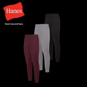 Hanes Cool DRI Men’s Joggers, 3-Pack, Moisture Wicking, 29"