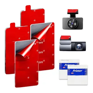 4 count Adhesive Sticky Pads, Heat Resistant Double-Sided Adhesive Pads, Rectangle Sided Adhesive Pads Heavy Duty for  Phone Holder Mount & Dash Cam, 2.8x1.4 Inch