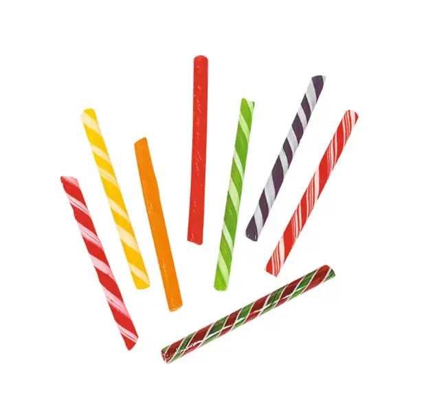 4 3/4" 2 lbs. Old-Fashioned Wrapped Candy Sticks - 80 Pc.
