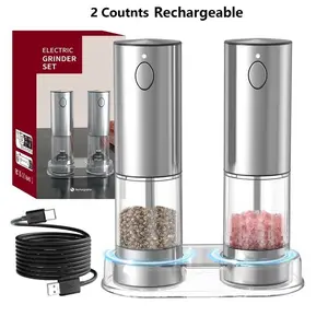 Electric Blender, Rechargeable Electric Salt & Pepper Blender, Household Kitchen Appliances for Daily Use