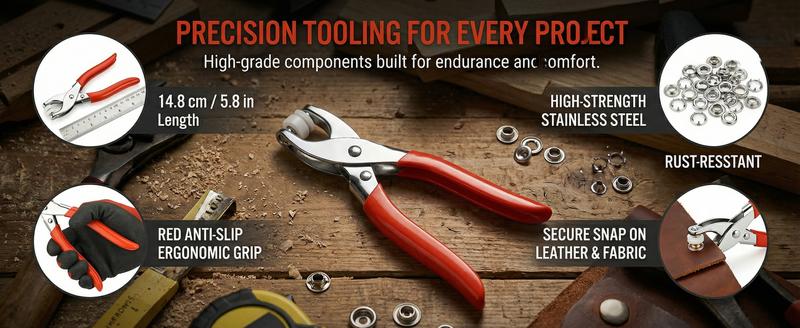 Including 100pcs Invisible Colored Metal Buckle & 1 Count Manual Pressure Pliers, household sewing accessories kit for DIY handicraft clothing and hats, buttons and pliers tool kit, seamless stitching sewing kit tools for crafts Including 100pcs Invisible Colored Metal Buckle & 1 Count Manual Pressure Pliers, household sewing accessories kit for DIY handicraft clothing and hats, buttons and pliers tool kit, seamless stitching sewing kit tools for crafts