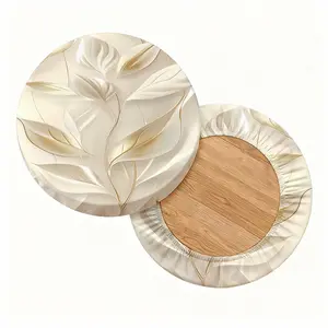 Fashionable Printed Round Stool Cover, Easy Install and Wash, Universal Fit for All Seasons, Durable Protection for Your Furniture