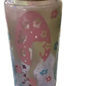 Snow Globe Cups - Decorative Drinkware with Floral Design for Unique Bottle Use Tumbler Water Bottles Bottled Portable Washable Reusable