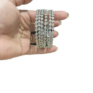 Traditional AD Bangles Set of 6 - Elegant Jewelry Accessory for Your Collection