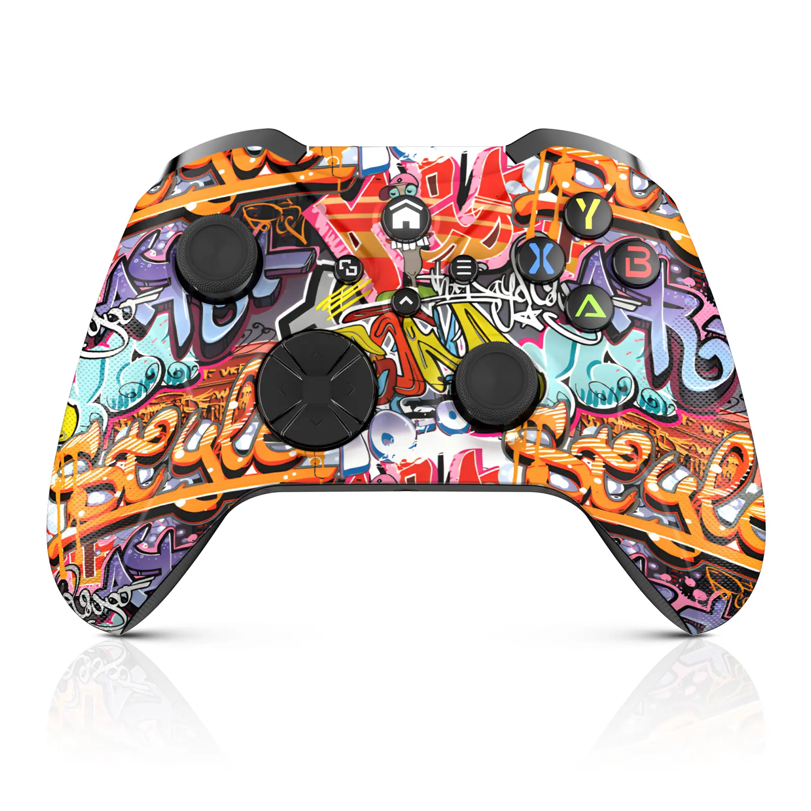 Graffiti-Art Multi-Console Handheld Controller, Console Accessories for Xbox 1/Series X|S Windows 10/11, Hall-Effect Sticks & Triggers Turbo & Macro Programmable Gamepad with RGB Battery Indicator, 3-Way WiFi Wireless Connectivity
