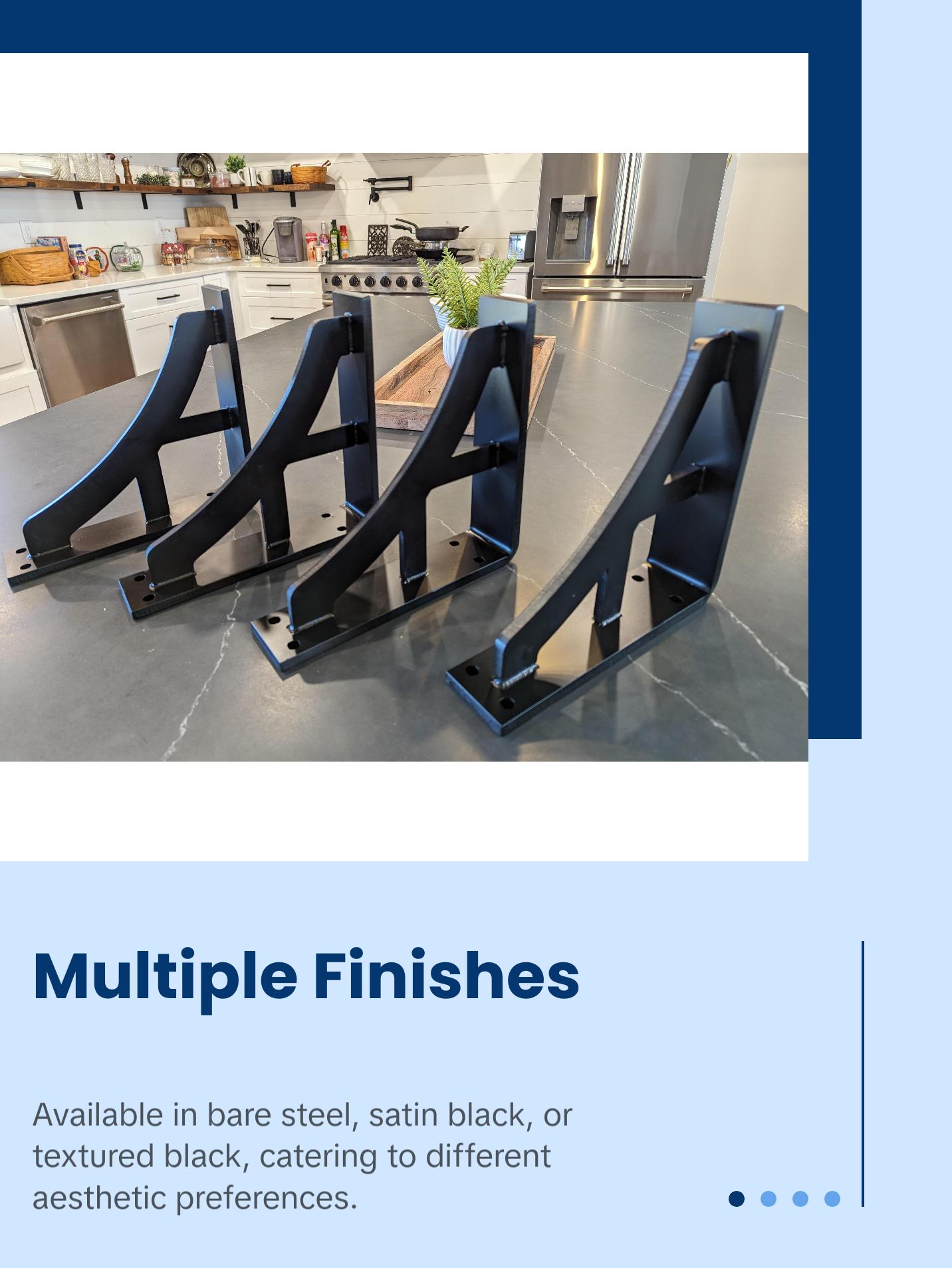 Iron Support Bracket for Counters, Shelves or Mantles