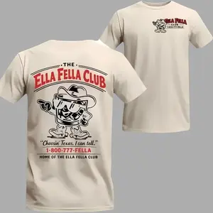 Ella Fella Club Shirt, Southern Western Streetwear Tee, Classic Americana Graphic T-Shirt, Trendy Unisex Casual Outfit Shirt...