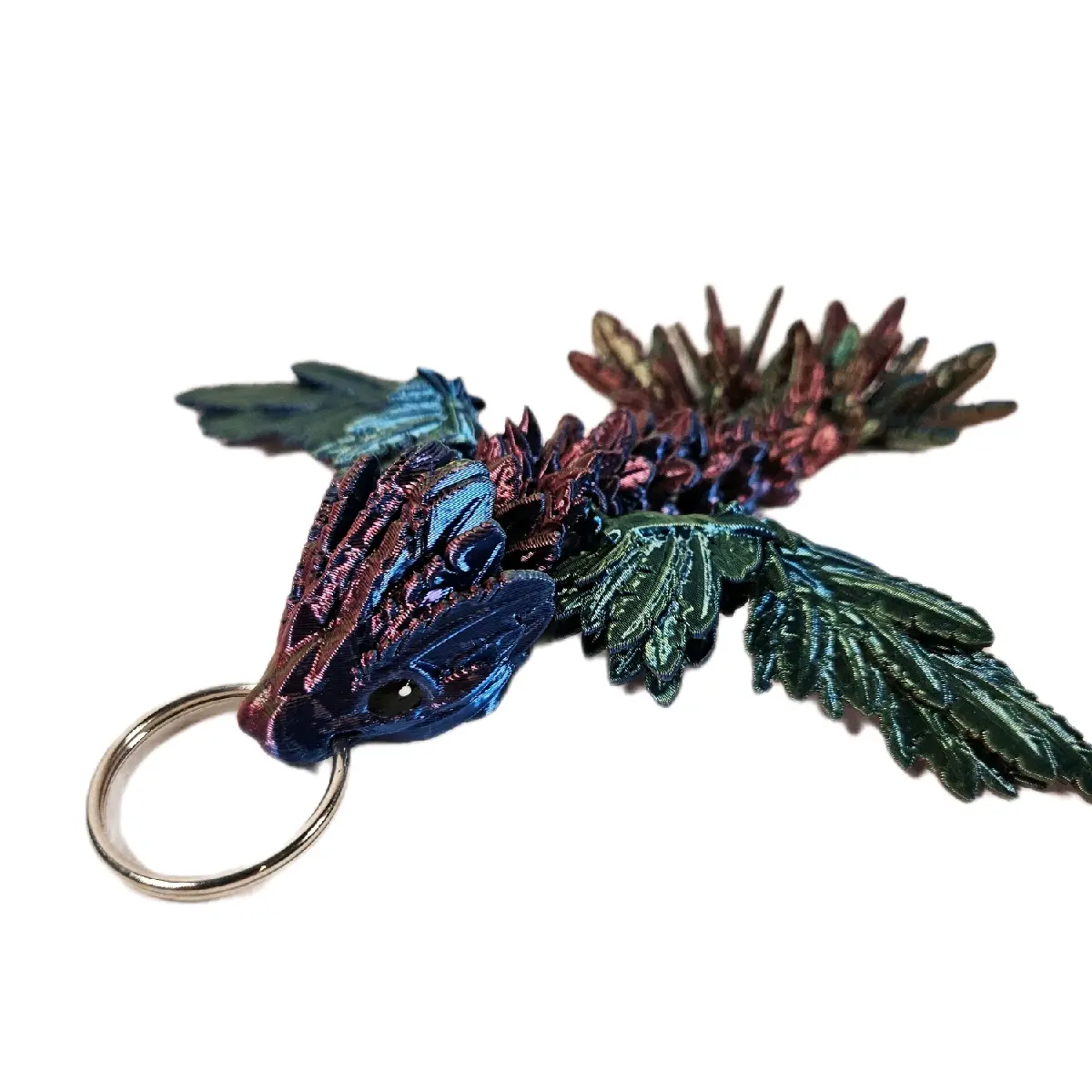 Cinderwing 3-D Printed Dragon Fidget Keychains - Phoenix, Easter, Clover, Void Sea, Coral Reef, Jellyfish, Winter, Gemstone, Crystal