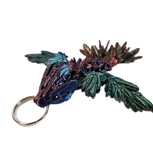 Cinderwing 3-D Printed Dragon Fidget Keychains - Phoenix, Easter, Clover, Void Sea, Coral Reef, Jellyfish, Winter, Gemstone, Crystal