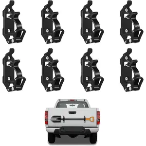8PCS Shovel Mount for Roof Rack,Metal Rubber Clamp Mounting Kit Bracket Quick Release Axe Shovel Holder Wall Mount Kit for Truck Overlanding Gear Off Road Roof Rack Accessories Fit 0.67" to 1.57" Dia