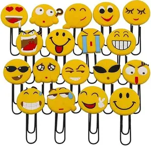 Bookmarks, Funny Paperclip Bookmark, Novelty Emoticon Book Marker for Kids, Girls, Boys, School Student (Random 10PCS)