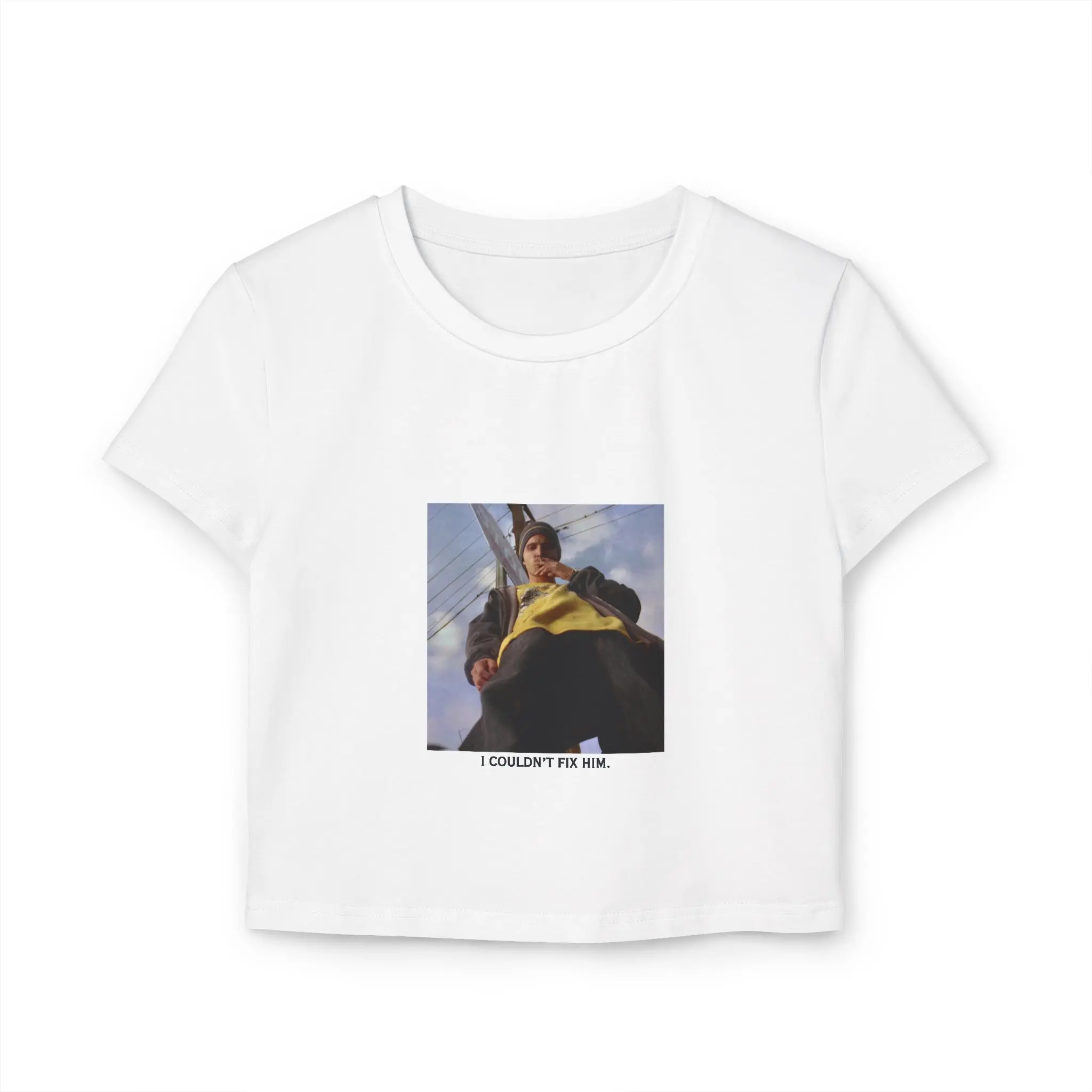 Jesse Pinkman Shirt | I Couldn't Fix Him Baby Tee | Breaking Bad Merch | Funny Soft Crop Top | Gift for Her | Y2K Fan Tee | TV Boyfriend