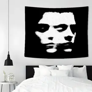 Black And White Design Sense Split Face Pattern Tapestry, 1 Count Wall Hanging Decor, Wall Art for Home Living Room Bedroom Office, 40X30In (102X76Cm)
