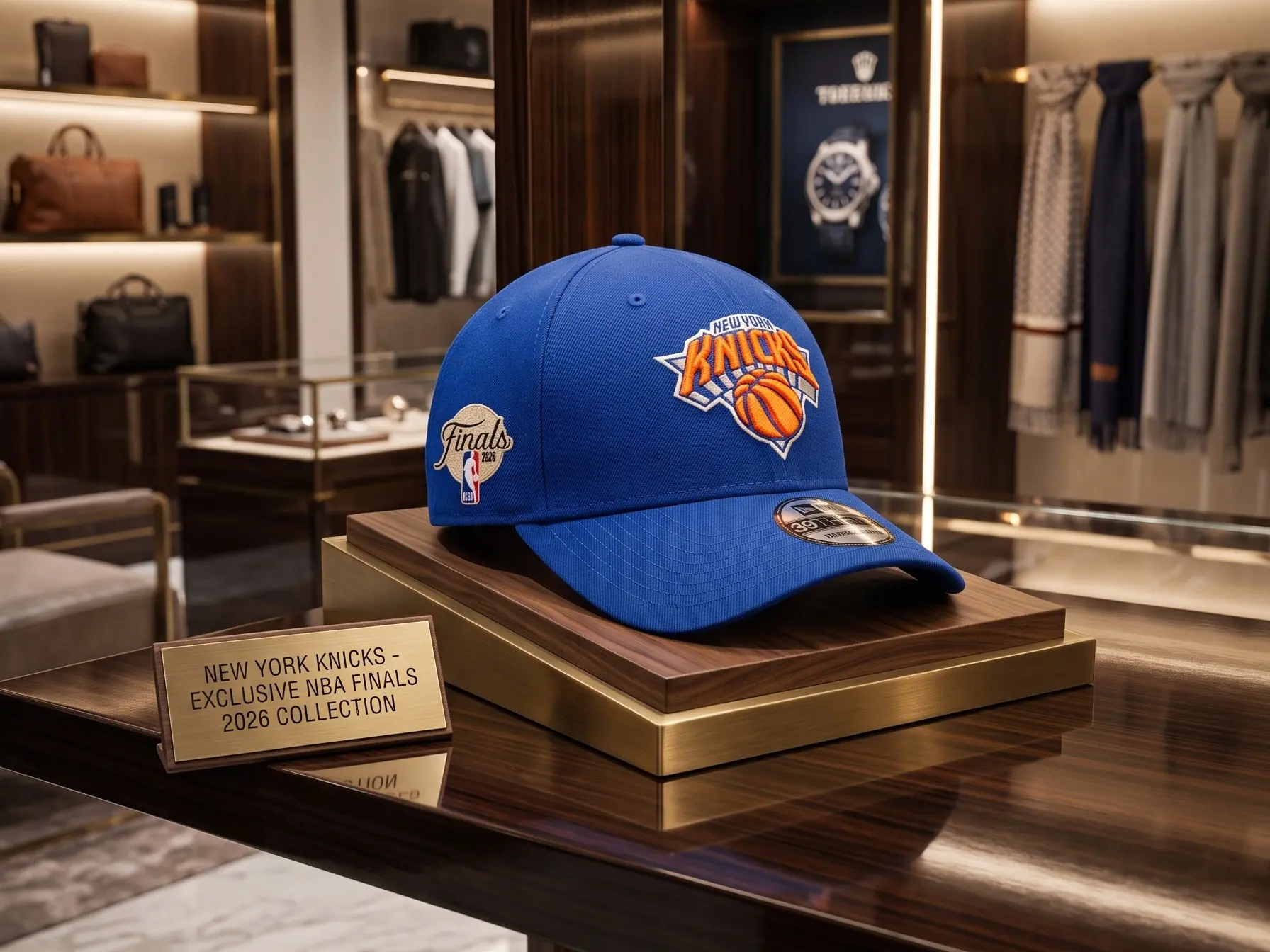 New era NY Knicks Style Basketball Cap | Premium Structured Curved Brim Hat | Retro Side Patch Royal Blue Urban Streetwear Fit new1