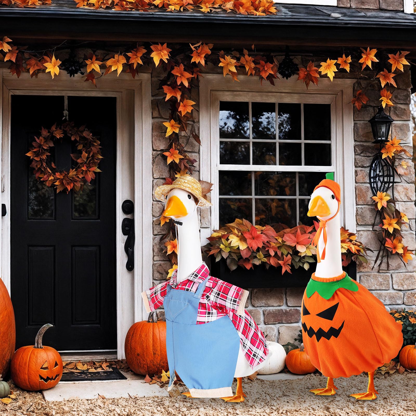 2 Sets Halloween Porch Goose Outfit fit 23 inch Goose, Lawn Porch Goose Clothes Clothing Fall Halloween Outfit for Outdoor Patio Yard Lawn Art Decoration 2 Sets Halloween Porch Goose Outfit fit 23 inch Goose, Lawn Porch Goose Clothes Clothing Fall Halloween Outfit for Outdoor Patio Yard Lawn Art Decoration