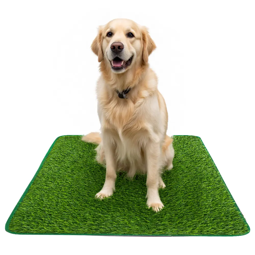 Non-Slip Puppy Training Mat - Washable, Anti-Chew Dog Pee Mat with Grass Texture, Easy-Clean Fake Grass Turf for Indoor/Outdoor Use, Puppy Training Mats