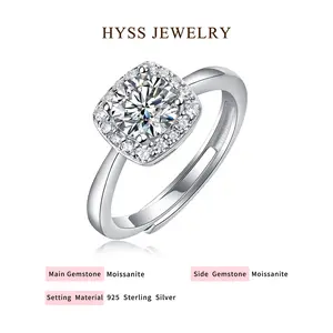 [25] HYSS HIDE– Moissanite Ring | 925 Sterling Silver for Women Weddings | Anniversaries | Birthdays | Engagements