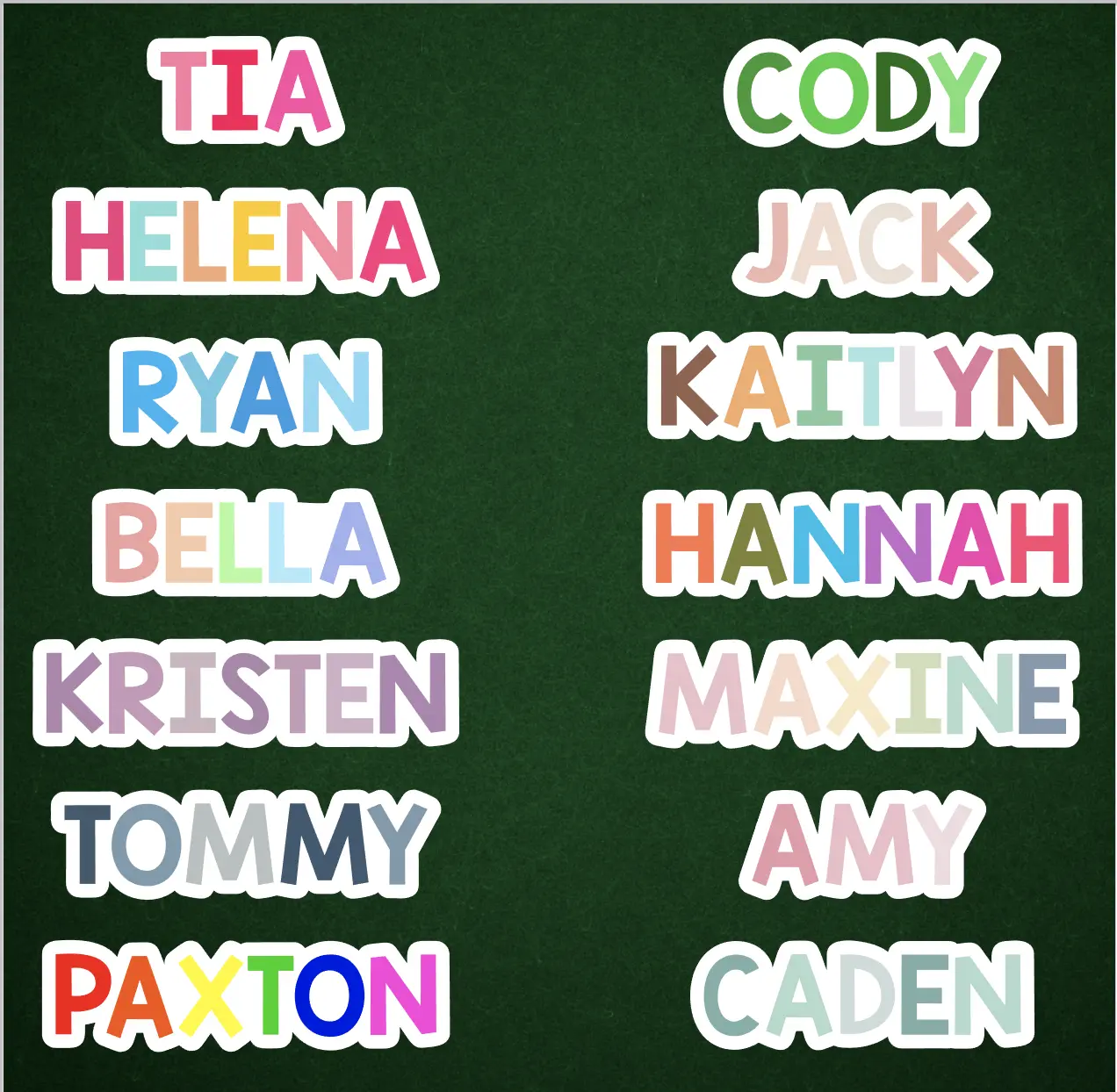 My Vinyl Cut Custom Name Sticker Great for Camp or Back to School with Your Choice of Color Combination up to 4 inches wide Permanent Adhesive
