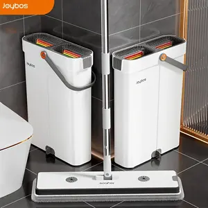 Commercial/Home Mop And Bucket Set, Separates Dirty Water with 2 Reusable Fiber Cloths, Machine Washable, Household Cleaning Supplies And Products, Essential Household Items for Kitchen And Bathroom, Valentine's Day Gift!