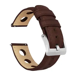 Chocolate Brown Rally Horween Leather Watch Band