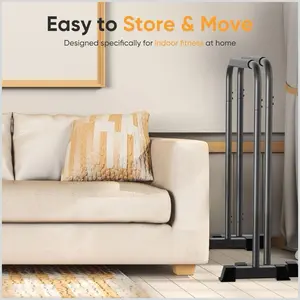 Wesfital Dip Bar 2-in-1 Adjustable Dip Stand Station for Home Workout Heavy Duty Parallel Bars Strength Training Equipment with Non-Slip Foot Covers Easy to Store & Move