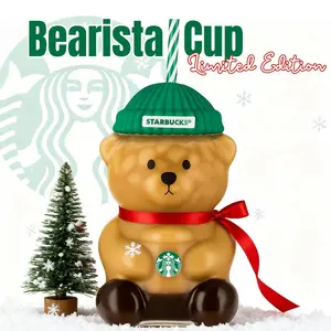 2026 Glass Bear Cup, Holiday Tumbler, Authentic Sold Out Item, Hard To Find Collectible