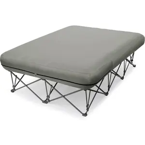 KAMPKEEPER Camping Cot,Camping Cots for Adults,Folding Camping Cot with Inflatable Air Mattress and Carry Bag,for Outdoor Travel Camp Beach Vacation (not Included The Airpump)