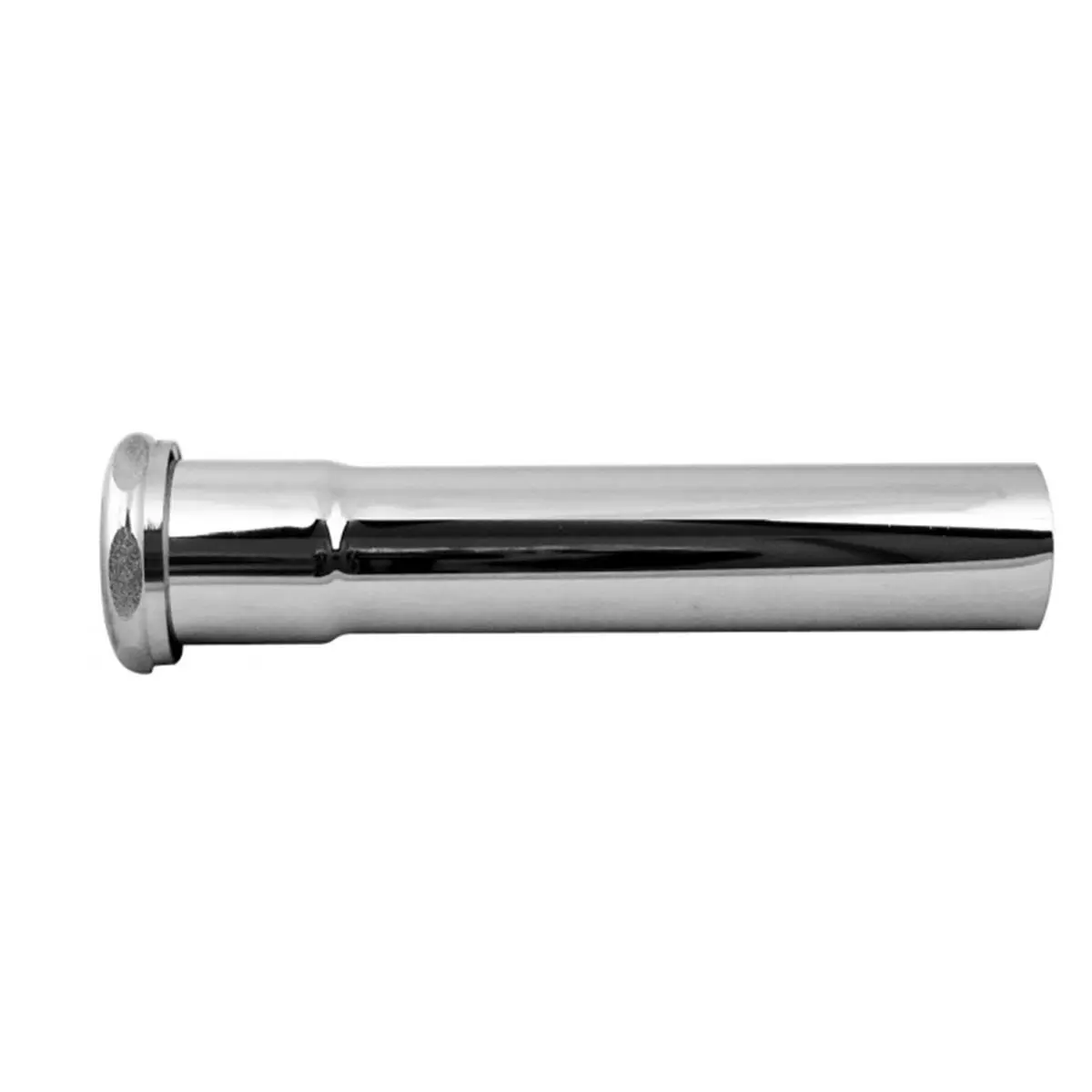Westbrass Polished Brass Slip Joint Extension Tube - 1.5 in. OD x 8 in., with Included Nut and Washer, Plumbing Pipe Fitting