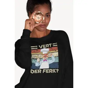 Vert Der Ferk Swedish Chef Retro Vintage T-Shirt – A fun and nostalgic shirt featuring the iconic Swedish Chef from The Muppet Show. Perfect for fans of the classic character!