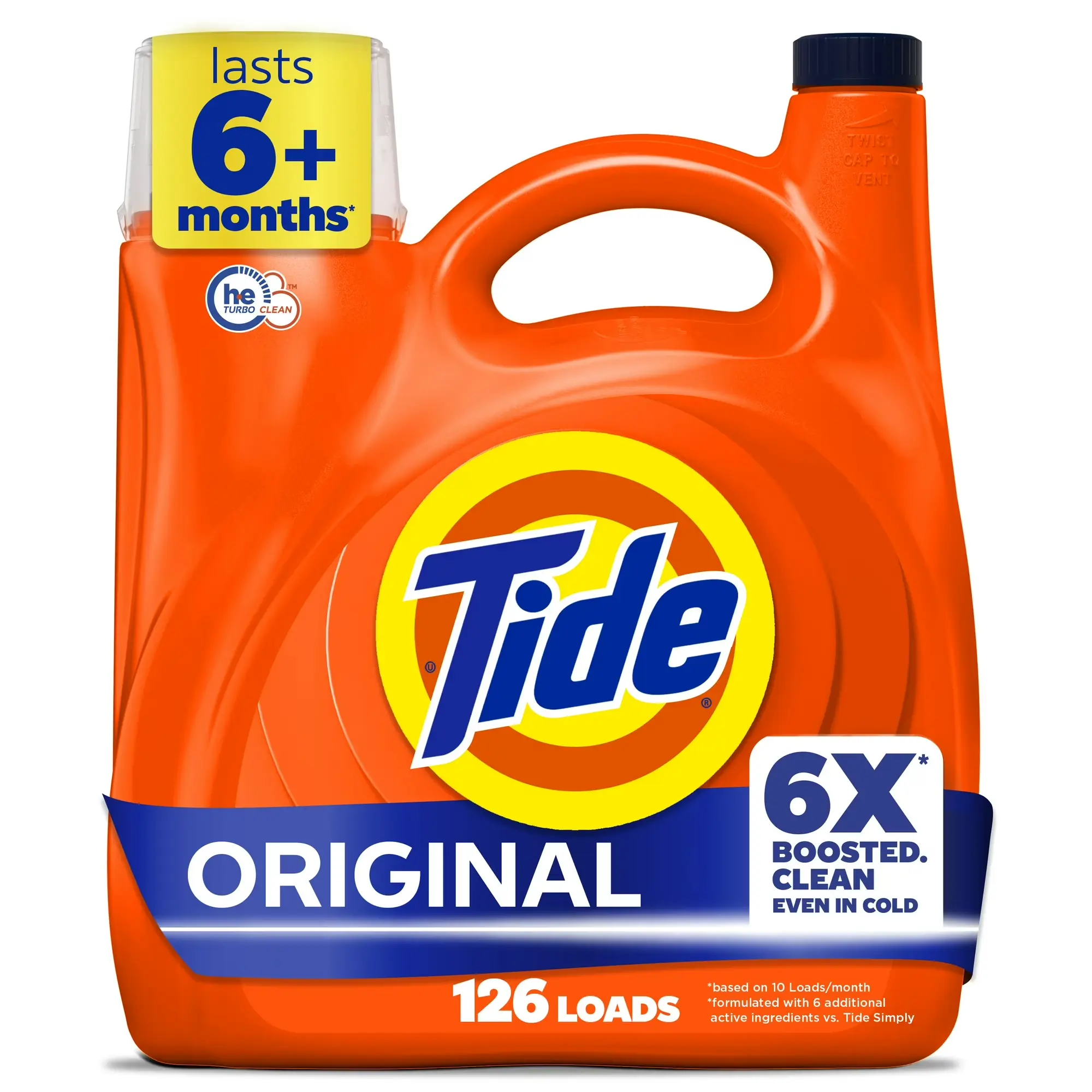 Liquid Laundry Detergent, 6X Boosted Cleaning Power, Original Scent, 158 fl oz
