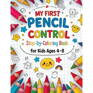 My First Pencil Control Step-by-Step Coloring Book for Kids Ages 4-8: Color by Numbers, Trace Shapes, Copy Pictures, and Practice Fine Motor Skills & Hand-Eye Coordination Paperback – Large Print, June 4, 2025