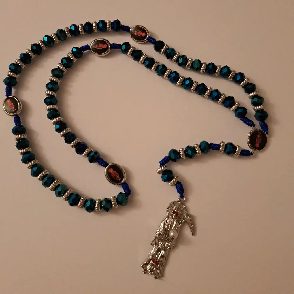 Santa Muerte Rosary Necklace for Men and Women Unisex Comfortable and Stylish Accessory High-Quality Materials