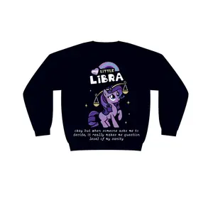 Libra Zodiac Sign My Little Pony Black Sweatshirt, Halloween Movie Sweater - T-Shirt - Hoodie, Gift for Halloween Unisex Heavy Blend™ Crewneck Sweatshirt