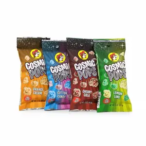 Buc-ee's Cosmic Pops Gourmet Lollipops in Cotton Candy Lemon Lime Cherry Cola & Orange Cream Flavors Individually Wrapped for Freshness Perfect for Parties & Gifting