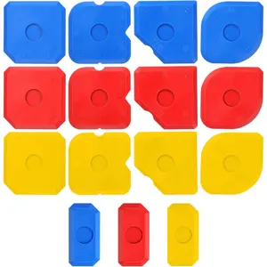 Caulking Kit 15 Count  Sealant Finishing Tools Multi-Edge Sealant Applicator Smoother Portable Sealants Grout Scraper Sealants Grout Finishing Sealing Caulking Tool for Bathroom Floor Window