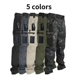 Men's Solid Color Tactical Work Pants,230g/m² new fabric，with Multiple Pockets and Zipper Closures, Durable Outdoor Training Pants, Available in Multiple Colors, Fishing, outdoor activities, work, hiking, camping，Suitable for Spring and Autumn Wear.