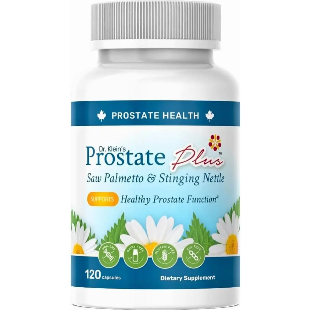 Prostate Plus Supplement for Men - Prostate Health Supplement for Night Time & Daytime Urination - Saw Palmetto for Men - Stinging Nettle Root Extract Capsules with Chamomile - 120 Capsules, 1 Pack