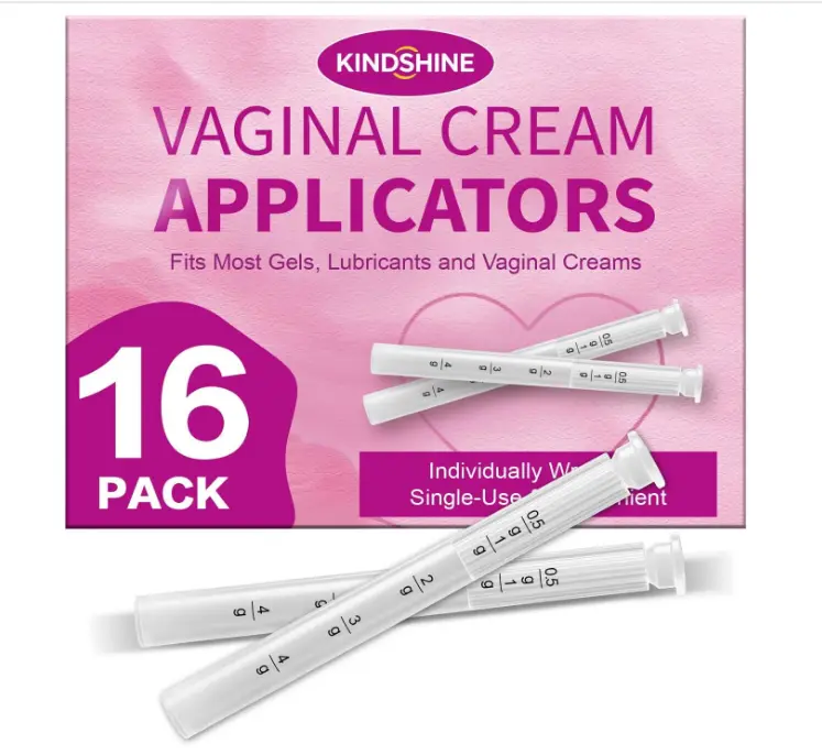 16 Pcs Disposable Vaginal Cream Applicators with Dosage Markings | Hygienic Individually Wrapped, Threaded Suppository Applicators for Women, Fits Most Vaginal Creams, Gels & Lubricants