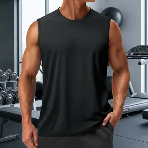 Men's Quick Dry Sleeveless Shirt Sun Protection UPF 50+ Athletic Tank Top - Breathable Moisture Wicking Gym Workout Muscle Shirt for Running Training Fitness Outdoor Activities Comfortable Lightweight Performance Wear
