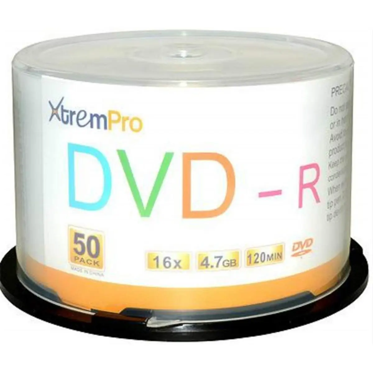 Xtrempro 11032 DVD-R 16X 4.7 GB 120 Minute DVD with Blank Discs Spindle - Pack of 50