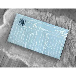 SALE IKEA Bankkamrat, Hemmahos, Stuva Bench Pad Cover Blue Calligraphy Print