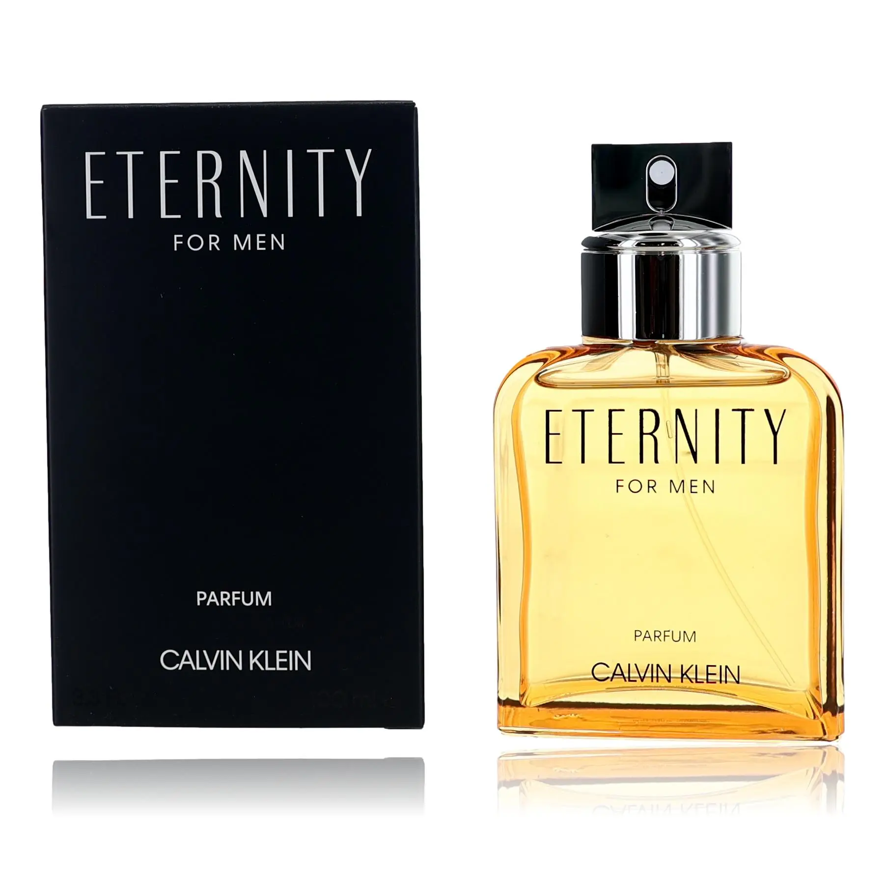 Eternity by Calvin Klein, 3.3 oz Parfum Spray for Men, Signature Scent, Fresh, 3.3 Fl Oz, Woody Freshness, Elegant Trail, Smelling Good