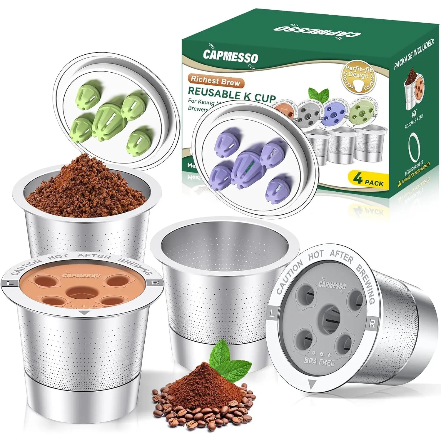 4 K Cups with 5 Holes