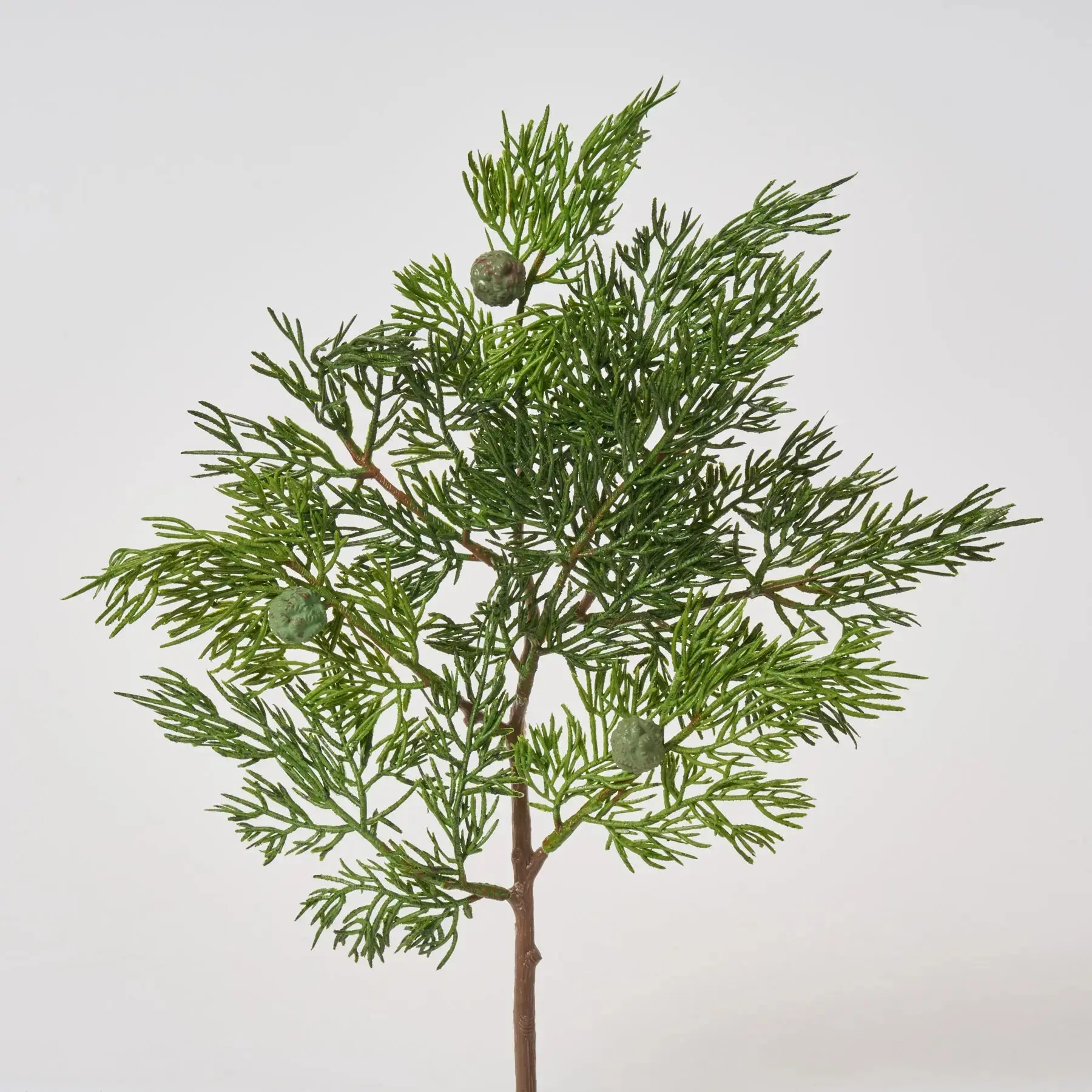 14" Lifelike Juniper Foliage Spray with Berries & Fruit, Home Decor Stem, Artificial Plant for Vase, Room Decor Supplies Centerpiece