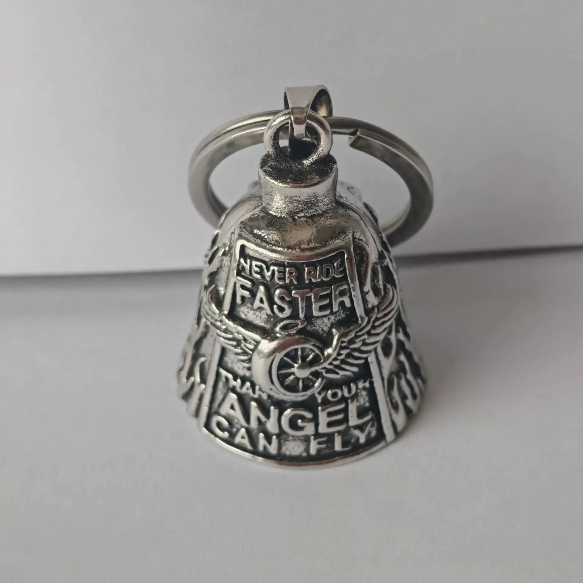 Biker Bell for Motorcycles, Christmas Halloween Holiday Gremlin Guardian Design, Good Luck Protection Riding Spirit Bell Decoration Accessory for Men & Women, Motorcycle Charm, Keychain