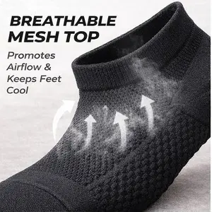 Breathable low-cut ankle socks, cushioned no-show socks, suitable for running, gym workouts, and everyday wear
