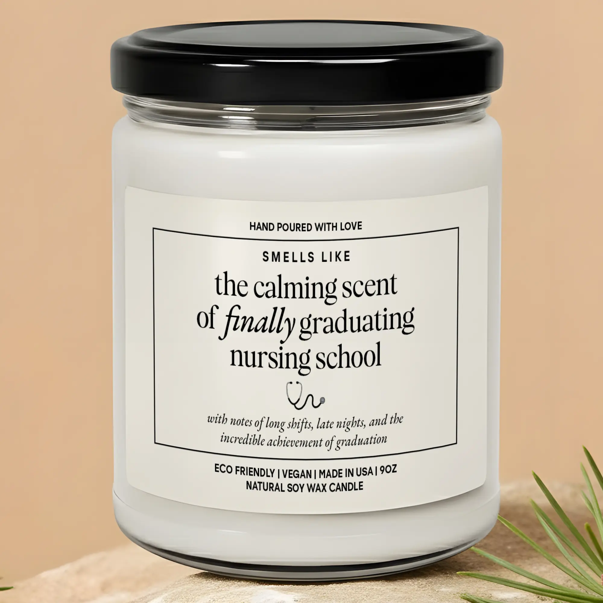 MAKEAGIFT Nursing School Candles, Finally Graduated Gift, Achievement Gifts, Nurse Graduation Gift, Graduation Candle, Nurse Practitioner Candle