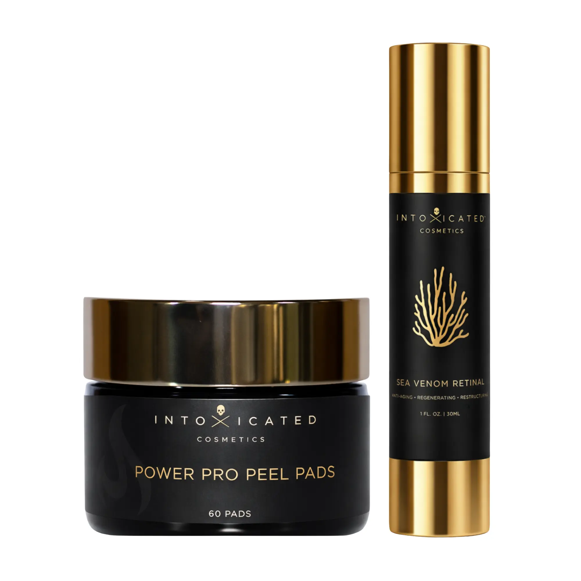 Intoxicated Cosmetics Texture Bundle with Sea Venom Retinal and Power Pro Peel Pads