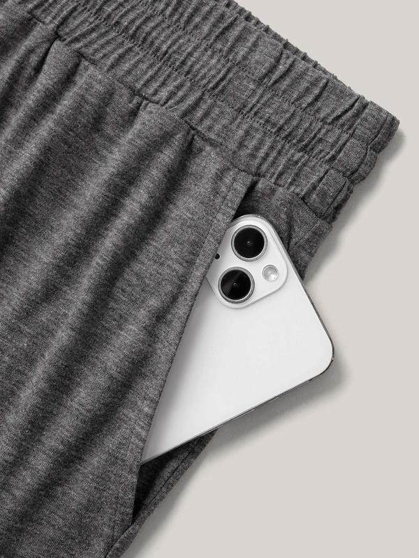 BLOOMCHIC Mixed Color Knit Drawstring Loungewear Bottoms thick thigh pants work outfits women baggy pants wide leg sweatpants pants women camo pants pantalones de mujer Wideleg Casual Womenswear